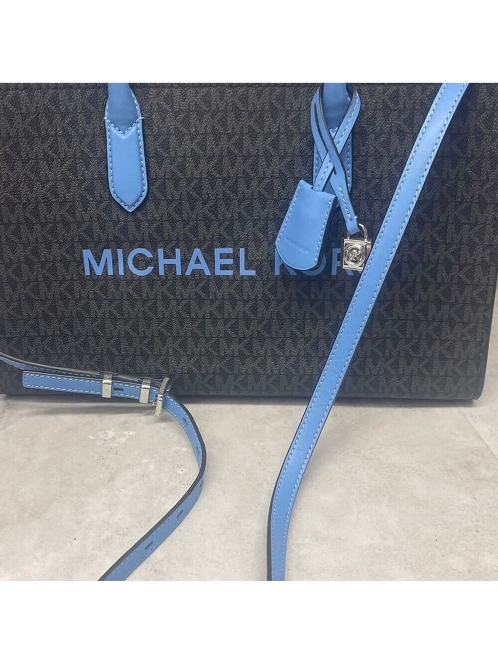 Michael Kors Scarlett Medium Satchel & Matching Wallet South Pacific Blue - Picture 8 of 14